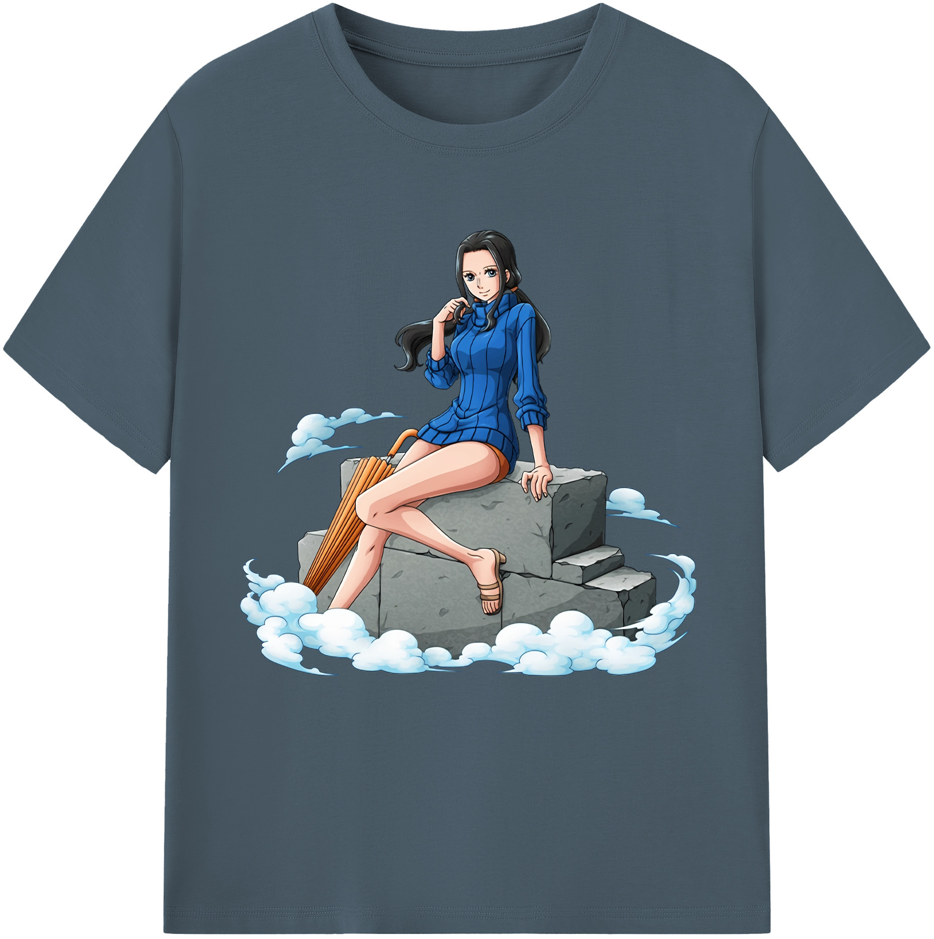 ワンピース ニコ・ロビン ONE PIECE Nico Robin 綿100％半袖Tシャツ（フロントプリント）